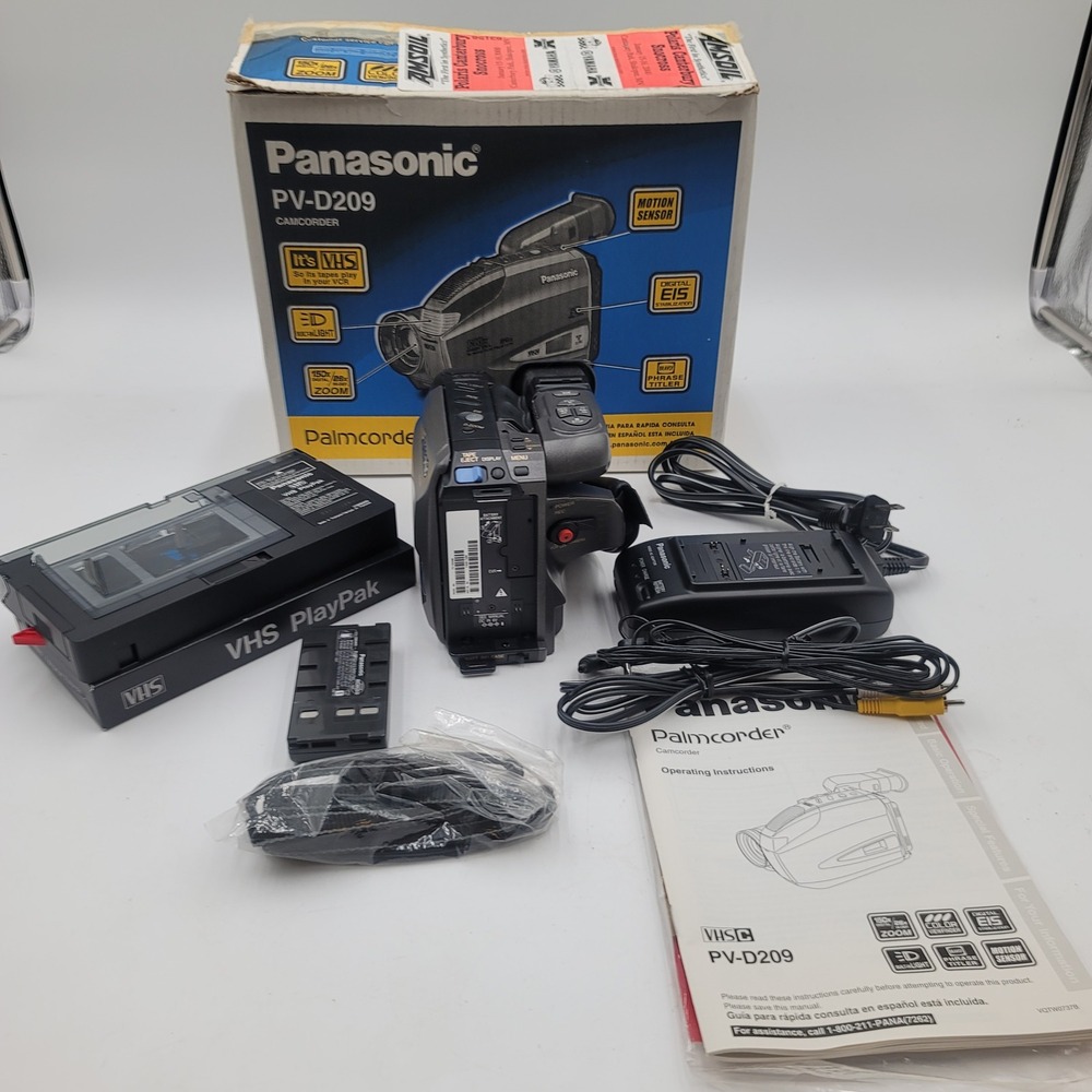 Panasonic Palmcorder PV-D209 VHS-C Camcorder 150x Digital Zoom Bundle with Box
